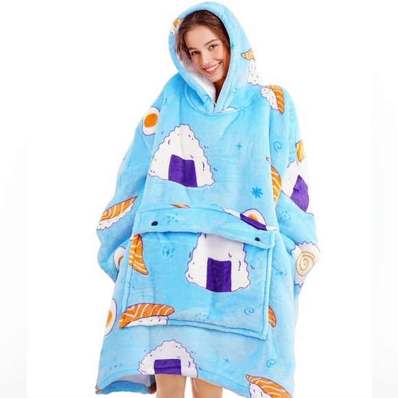 Jackets & Blazers - Oversized Blanket Hoodie Blanket - BIG AND COZY